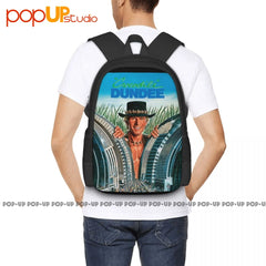 Crocodile Dundee Backpack Large Capacity Bookbag Portable Gym Tote Bag