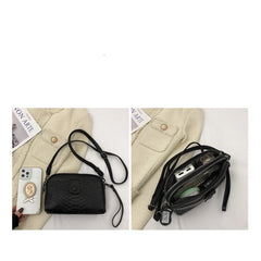 Crocodile Grain Leather Women's Shoulder Bag Messenger Bag