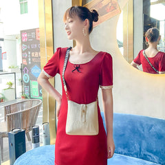 Crocodile Messenger Bag Women PU Leather Crossbody Handbag