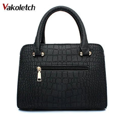 Crocodile PU leather Women Bag V letters Handbags Lady Shoulder Crossbody Bags