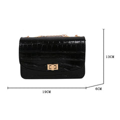 Stylish Croc Pattern Shoulder Bag for Women