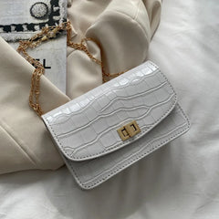 Stylish Croc Pattern Shoulder Bag for Women