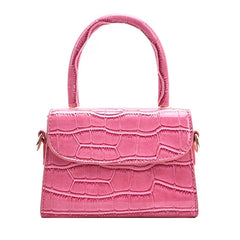 Crocodile Pattern Crossbody Chain Handbag Small Bag PU Leather Ladies 5 Colors