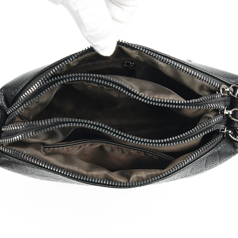 Crocodile Pattern Crossbody Bag Soft Leather Shoulder Bag