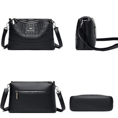 Crocodile Pattern Crossbody Bag Soft Leather Shoulder Bag