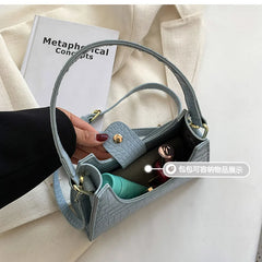 Crocodile Pattern PU Leather Small Shoulder Messenger Bag For Women