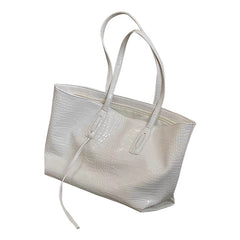 Crocodile Pattern PU Shoulder Bag Large-capacity Women's Handbag