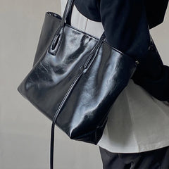 Crocodile Pattern PU Shoulder Bag Large-capacity Women's Handbag