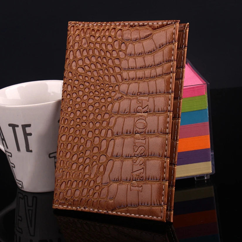 Crocodile Pattern Passport Cover ID Cover Passport holder Trip for Car Documents