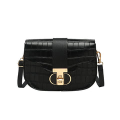 Crocodile Pattern Saddle Bag Ladies Handbag All-match Ladies Shoulder