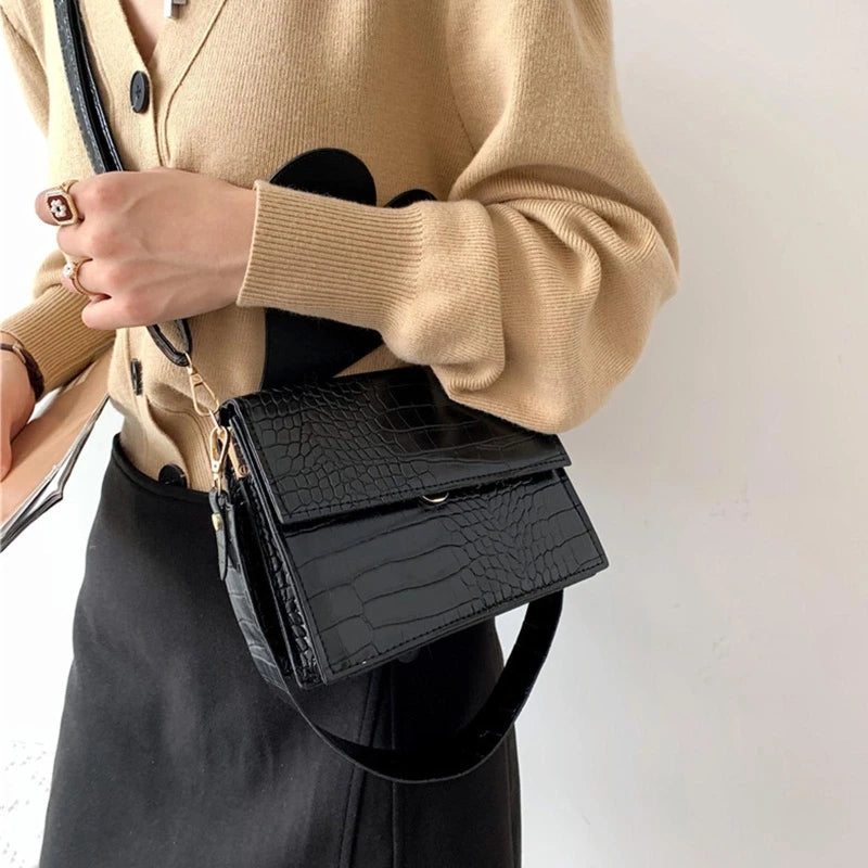 Crocodile Pattern Shoulder Bag Handbags Women Crossbody Bags