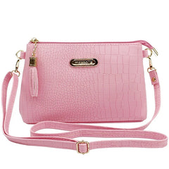 Crocodile Pattern Shoulder Bag PU Leather Messenger Bag for Women