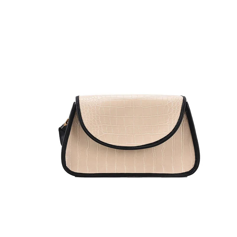 Crocodile Pattern Square Tote Bag High PU Leather Women's Handbag