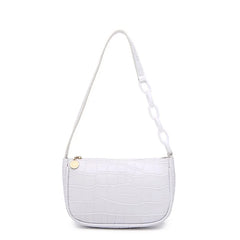 Vintage Crocodile Pattern Women Underarm Bag PU Leather Small Shoulder Bags