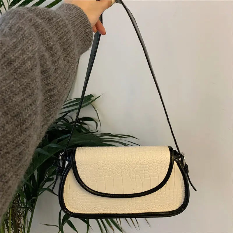 Crocodile Pattern Women's Underarm Bag Ladies Shoulder Messenger Bags