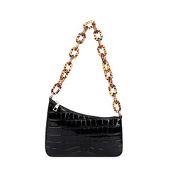 Crocodile Pattern Shoulder Bag and Small Square Bags for Women