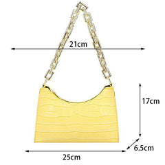 Crocodile Pattern Zipper Handbag for Women