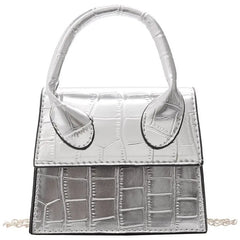 Crocodile Print Mini Shoulder Bag for Women
