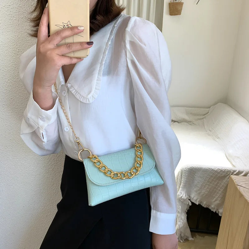 Crocodile Summer Envelope Shoulder Bag
