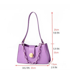 Crocodile Shoulder Bag High Purple