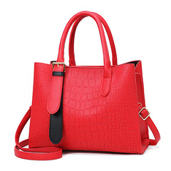 Crocodile Pattern Pu Leather Bag Large Women Leather Handbags