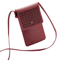 Cross Body Mobile Phone Bag Touching Screen Clear Window Mini Purse