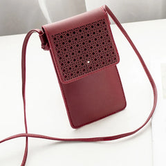 Cross Body Mobile Phone Bag with Clear Window Touch Screen