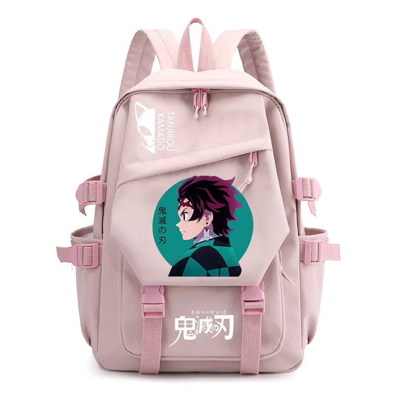 Cartoon Demon Slayer Men's Backpack Travel Large Capacity School Bag