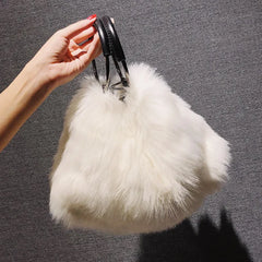 Faux Fur Crossbody Bag Warm Handbags Large Capacity Bolsa Feminina
