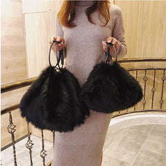 Faux Fur Crossbody Bag Warm Handbags Large Capacity Bolsa Feminina