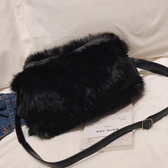 Faux Fur Crossbody Bag Warm Handbags Large Capacity Bolsa Feminina