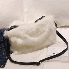 Faux Fur Crossbody Bag Warm Handbags Large Capacity Bolsa Feminina