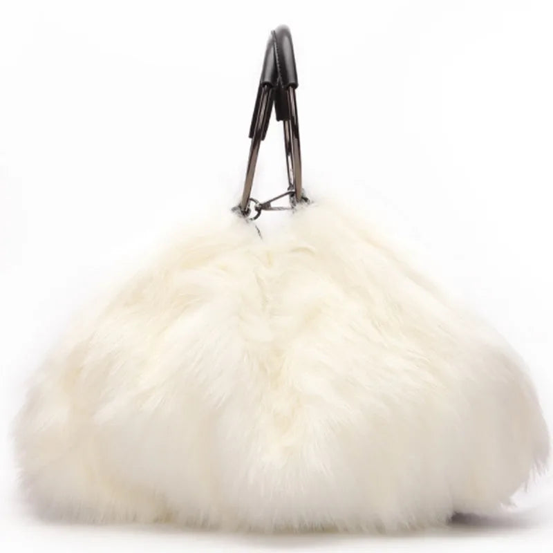 Faux Fur Crossbody Bag Warm Handbags Large Capacity Bolsa Feminina