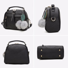 Tassel Messenger Bag PU Leather Handbag Casual Shoulder Bag Female Tote
