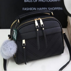 Tassel Messenger Bag PU Leather Handbag Casual Shoulder Bag Female Tote