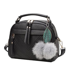 Tassel Messenger Bag PU Leather Handbag Casual Shoulder Bag Female Tote