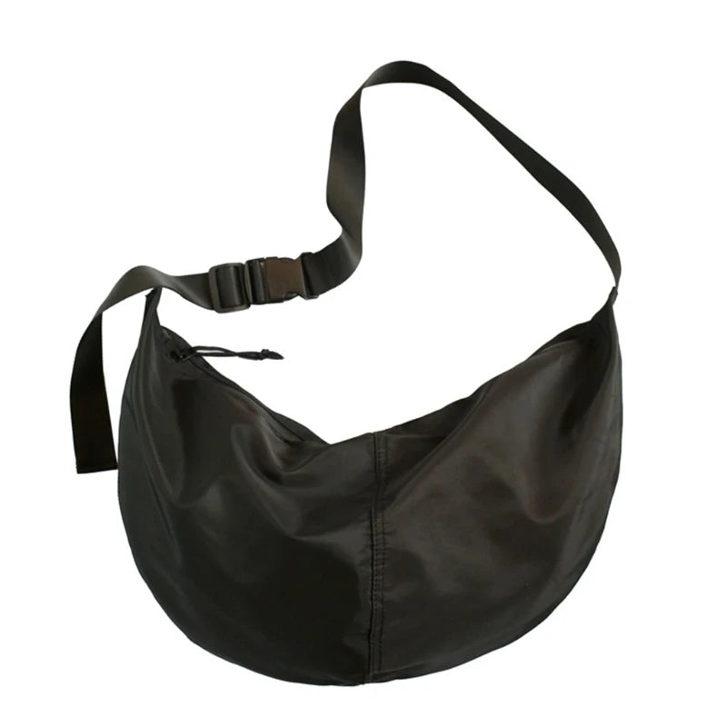 Unisex Dumpling Shaped Crossbody Bag Nylon Messenger Handbag