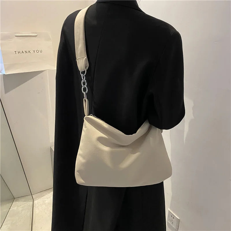 Nylon Crossbody Bag Women Handbag Chain Messenger Shoulder Bag