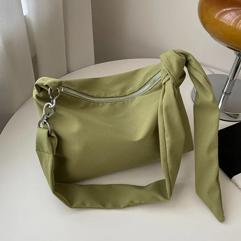 Nylon Crossbody Bag Women Handbag Chain Messenger Shoulder Bag