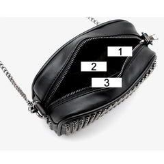 Rivet Chain Shoulder Bag Small Female Messenger Bags High Mini Clutch Bag