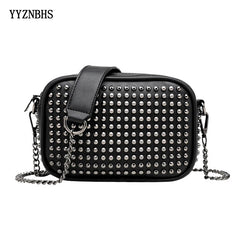 Rivet Chain Shoulder Bag Small Female Messenger Bags High Mini Clutch Bag
