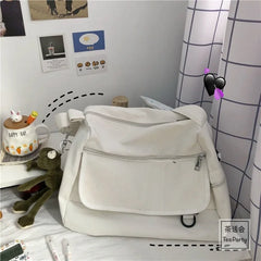 Casual Unisex Canvas Crossbody Bag High Street Couples Retro