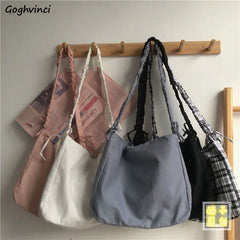 Canvas Crossbody Bag Large Capacity Vintage Retro Style
