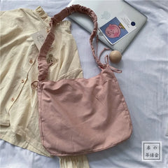 Canvas Crossbody Bag Large Capacity Vintage Retro Style
