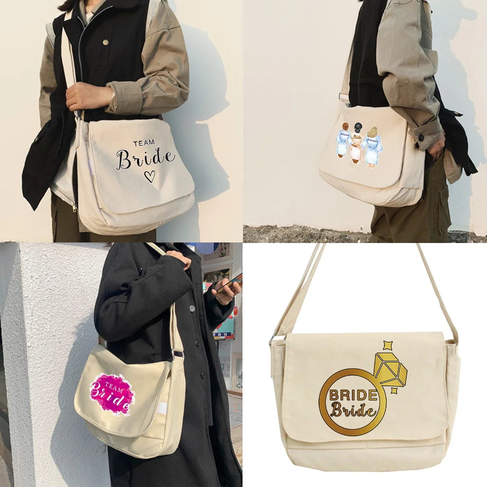 Large Capacity Crossbody Bag for Women, Bride Pattern Shoulder Bag