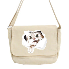 Cat Pattern Shoulder Crossbody Bag for Women Large Capacity Messenger Purse