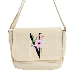 Flower Pattern Crossbody Bag Large Capacity Shoulder Handbag