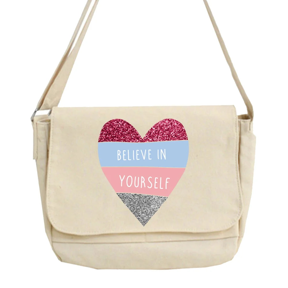 Love Pattern Large Crossbody Bag for Women