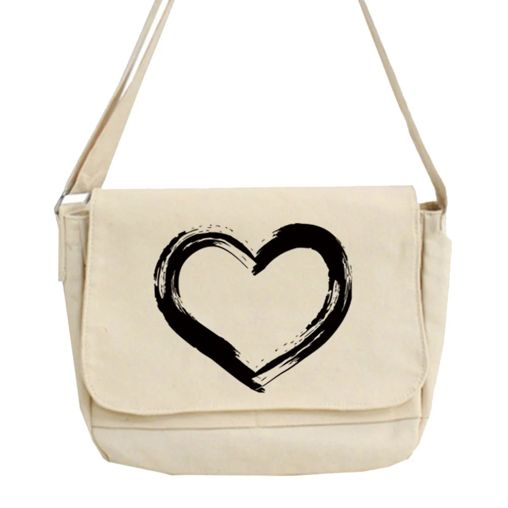 Love Pattern Large Crossbody Bag for Women