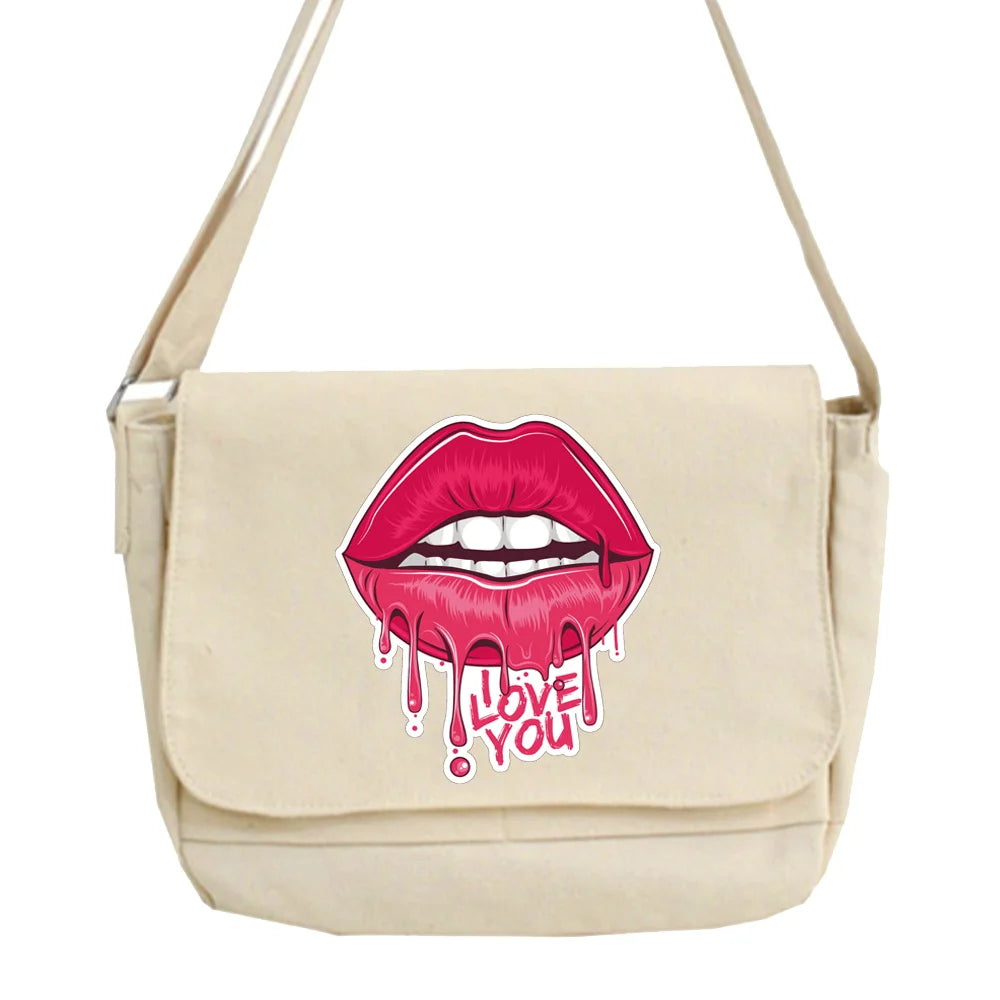Crossbody Bags Women Large Capacity Shoulder for Women Messenger Bag Mouth Patte